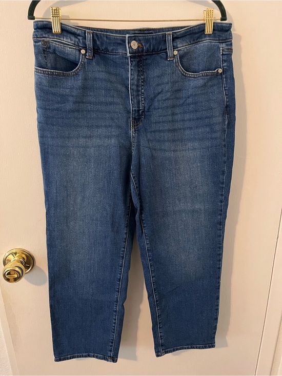 Talbots Denim - Talbots Medium Wash Straight Crop Blue Jeans Size 12
